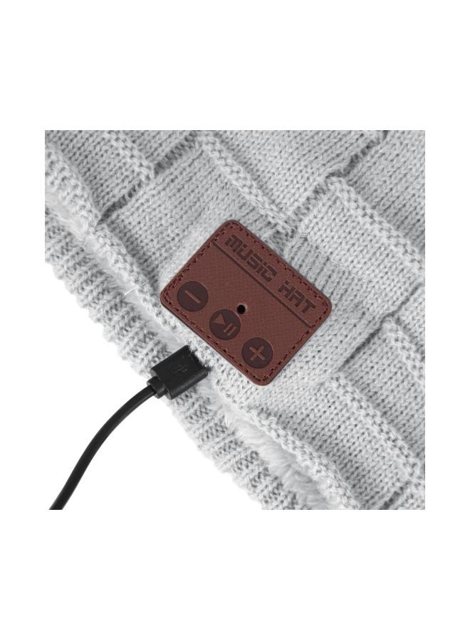 Bluetooth Beanie With Mic Grey  - Image 5
