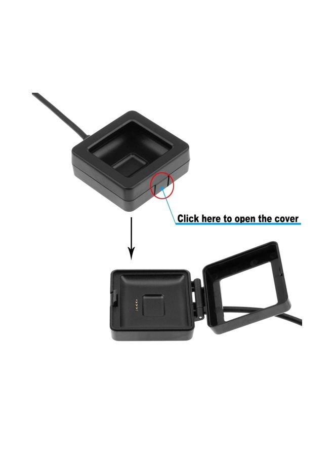 USB Charging Cable For Fitbit Blaze Smartwatch Black - Image 4