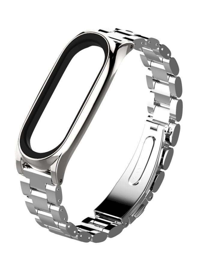 Replacement Band For Xiaomi Mi Band 3/4 Silver/Black  - Image 1