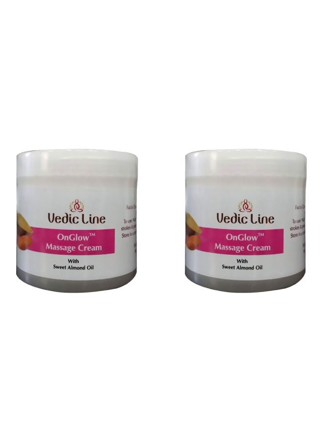 Vedic Line - Pack Of 2 On Glow Massage Cream With Sweet Almond Oil 100ml - Image 1