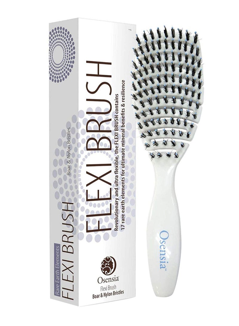 Osensia Natural Boar Bristle Vented Hair Brush White