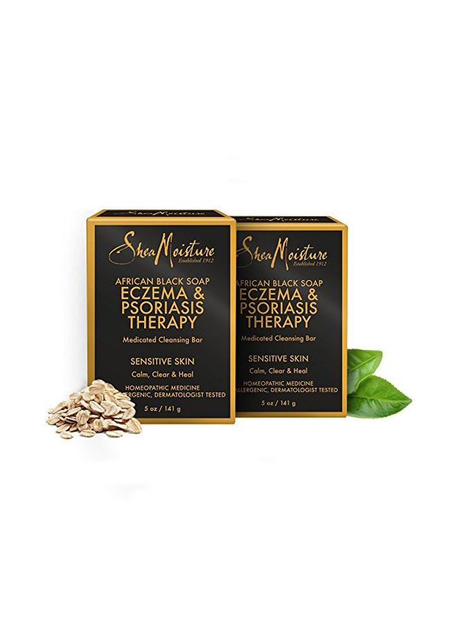 شيامويستر صابون إفريقي أسود لعلاج الإكزيما والصدفية عبوة من قطعتين - Image 2