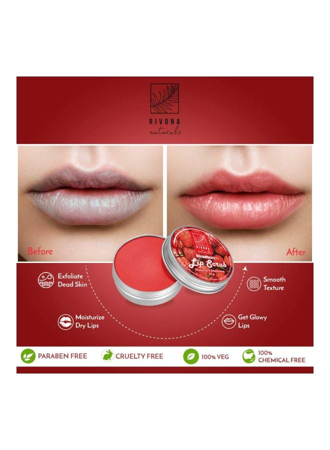 RIVONA NATURALS - Pumping And Brightening Strawberry Lip Scrub 22grams - Image 1