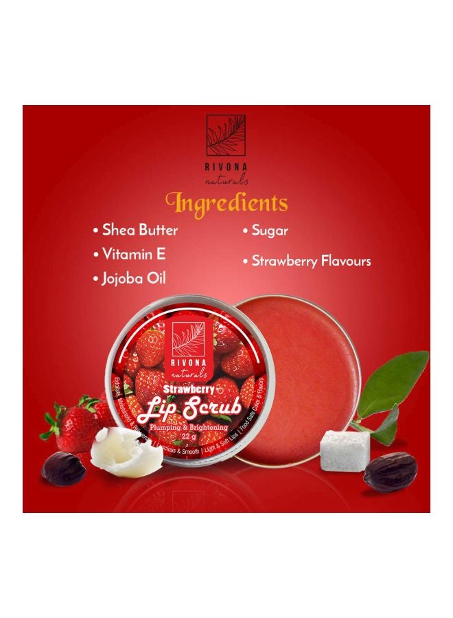 RIVONA NATURALS - Pumping And Brightening Strawberry Lip Scrub 22grams - Image 1