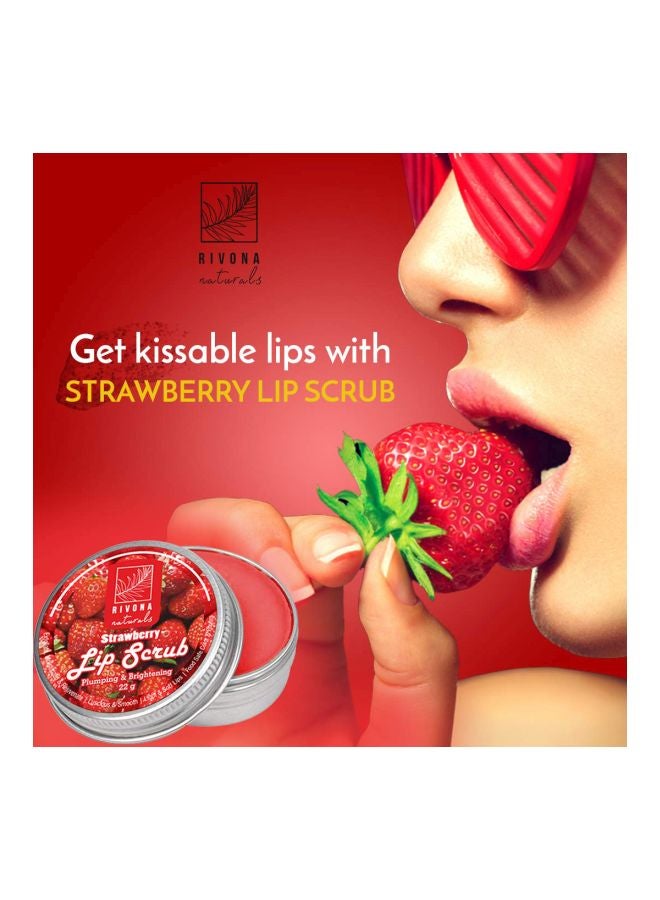 RIVONA NATURALS - Pumping And Brightening Strawberry Lip Scrub 22grams - Image 1