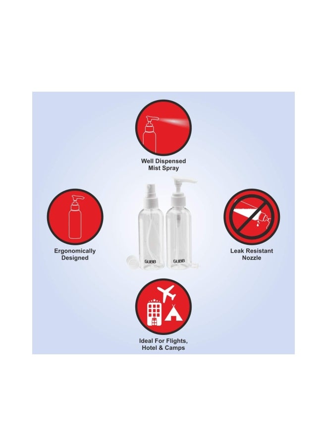 غوب مجموعة زجاجات السفر لمستحضرات التجميل مكونة من قطعتين مع ملصقات للاسم - Image 3