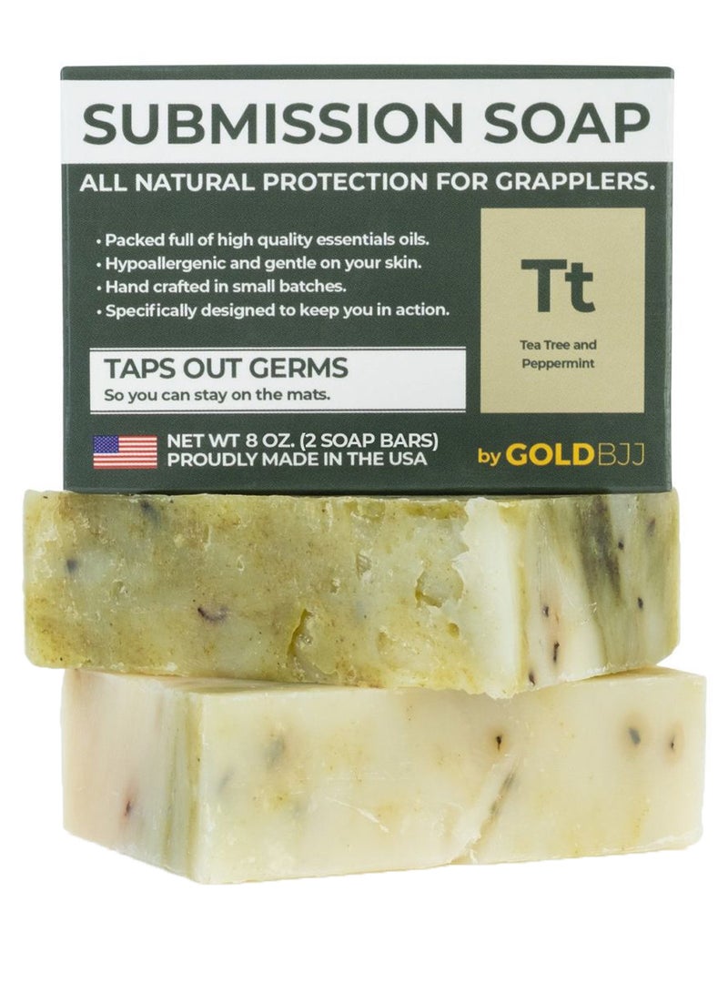 جولد بي جيه جيه مجموعة صابون فاخر من زيت شجرة الشاي من قطعتين بيج