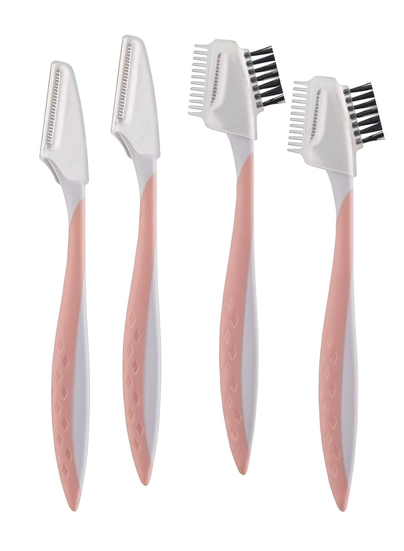 فينيشنج تاتش - مجموعة أدوات إزالة شعر الوجه فلوليس ديرمابلين من 4 قطع بيتش وأبيض ورمادي - Image 1