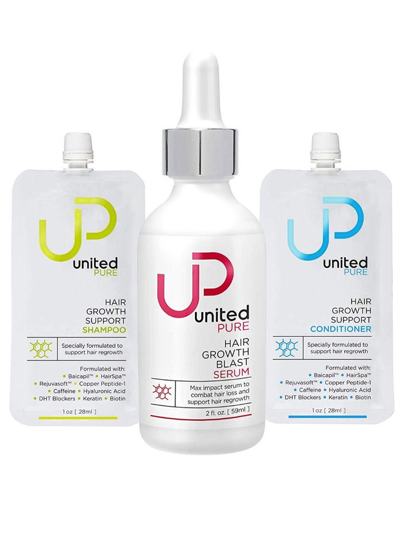 United Pure - Hair Growth Serum With Mini Shampoo And Conditioner (2+1+1 Free) - Image 1