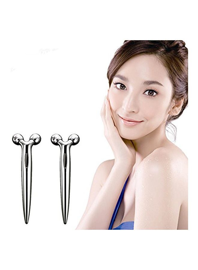 Leoie 3D Metal Face-Lift Massager Tool Silver  - Image 4