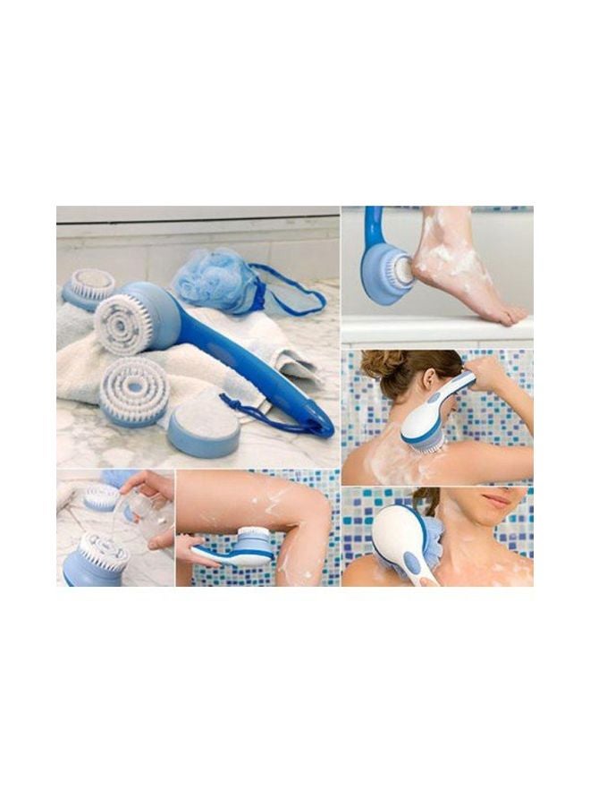 MOHAK 5 In 1 Cleaning Bath Spin Massage With Electric Shower Brush Blue/White - Image 4