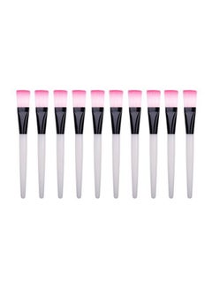BinaryABC 10-Piece Makeup Brush Set Pink/Black/White 