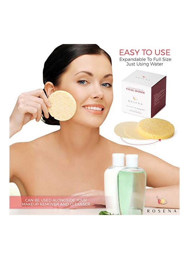 rosena 50-Piece Compressed Facial Sponges Yellow - Image 2