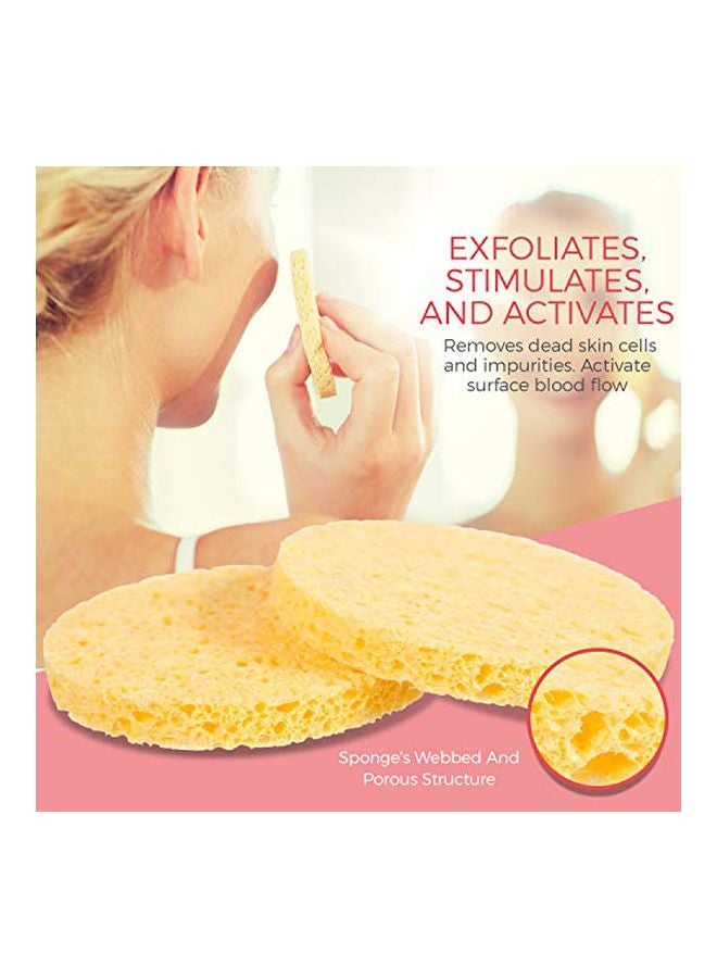 rosena 50-Piece Compressed Facial Sponges Yellow - Image 3