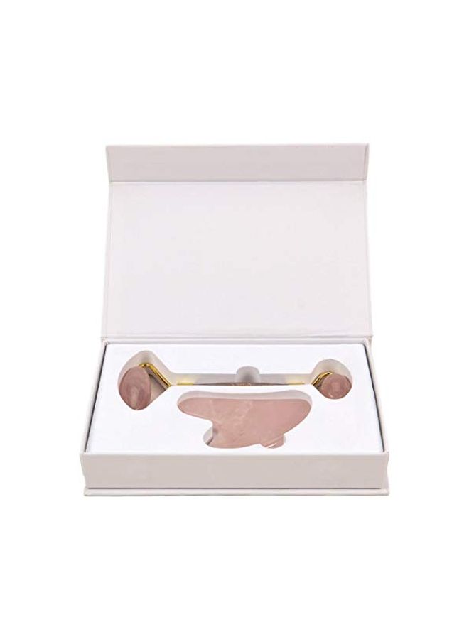 Smit@ Jade Roller And Gua Sha Scraping Massage Tool Pink - Image 3