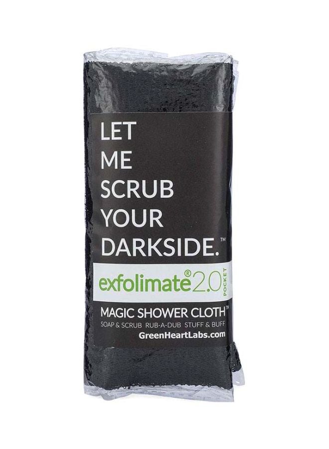 green heart labs Exfolimate Pocket 2.0 Magic Shower Cloth Black - Image 1