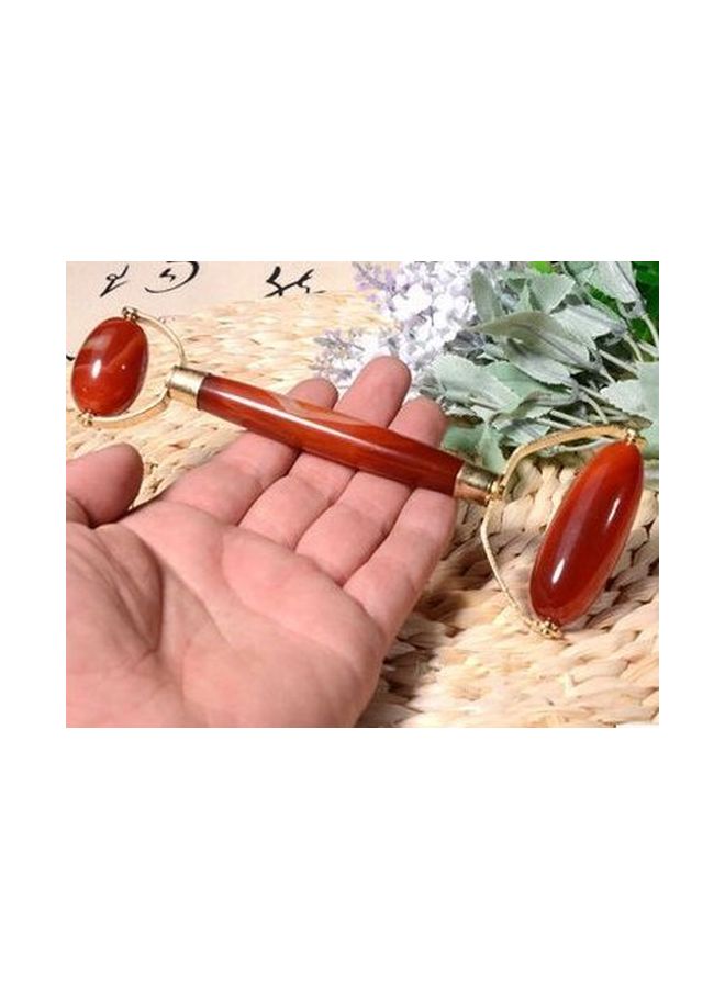 Ovovo - Agate Jade Roller Massager Red/Gold - Image 1