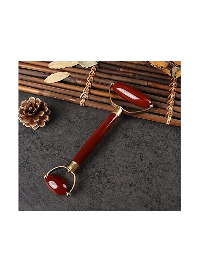 Ovovo - Agate Jade Roller Massager Red/Gold - Image 1
