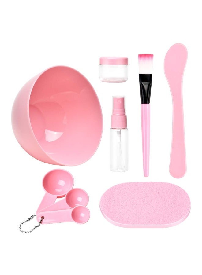 TsMADDTs 9-Piece Face Mask Mixing Bowl Set Pink/Black/Clear - Image 1