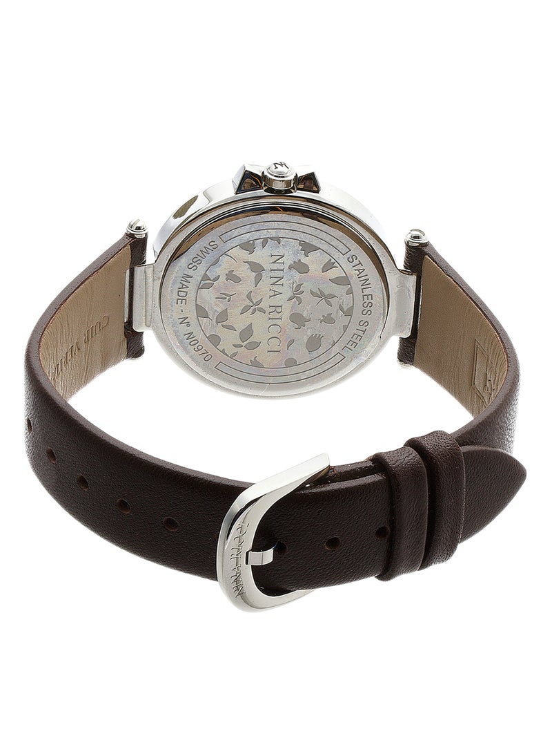NINA RICCI - Women's Leather Analog Wrist Watch N NR097029 - Image 1
