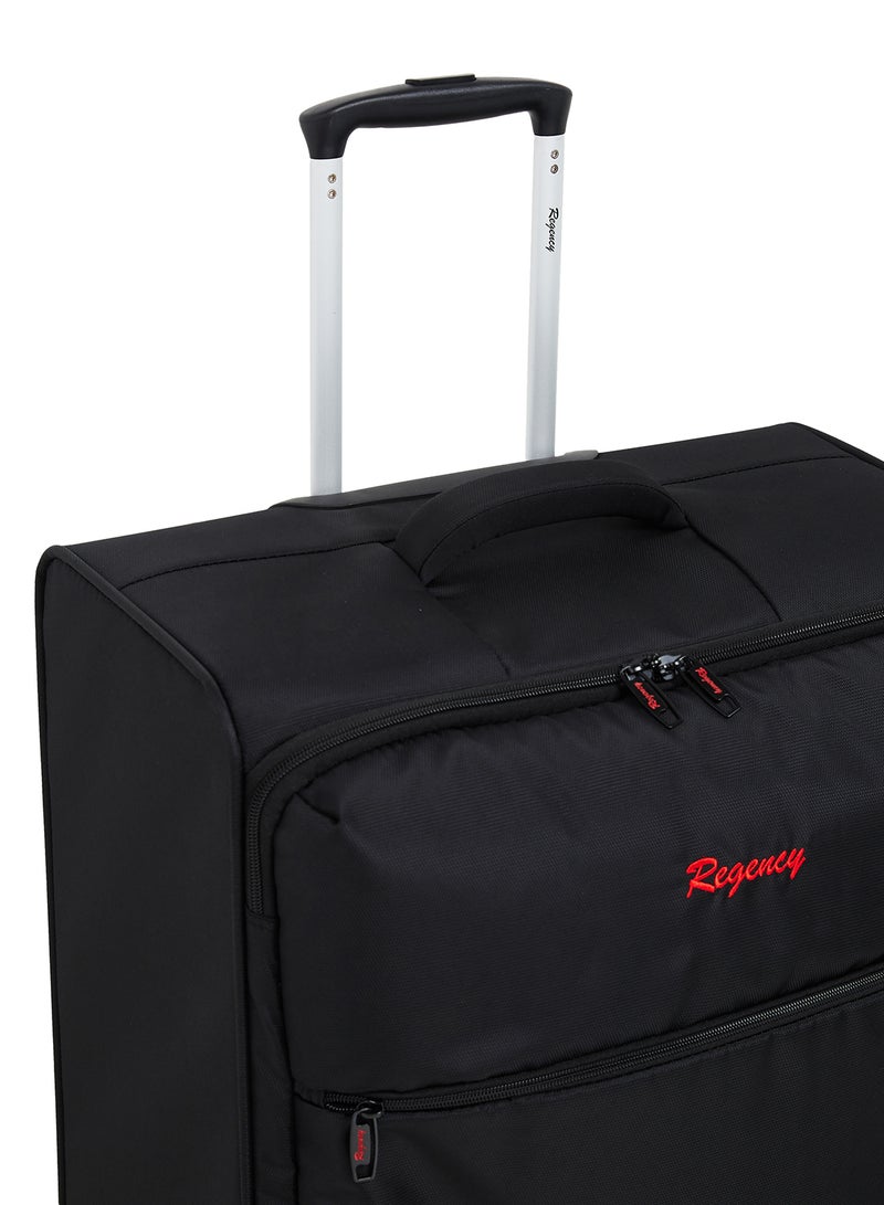 Regency Softside 3 Piece Luggage Trolley Set Black - Image 4