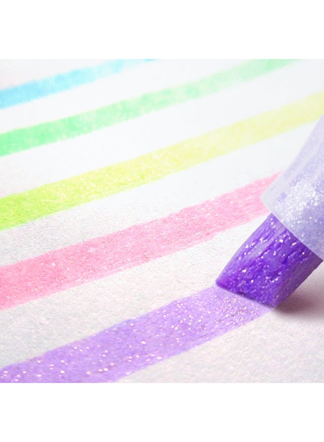 ZEBRA 5-Piece Glitter Highlighter Set Multicolour  - Image 3