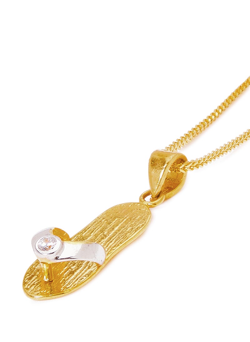 22K Gold Dual Tone Pendant Necklace - v1567340026/N28607777A_3