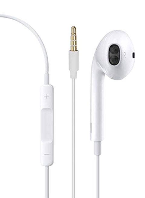 Single In-Ear Headset With Volume Control For Apple iPhone iPad/iPod White