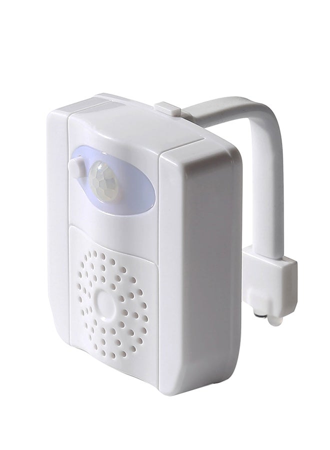 16-Colors Pir Motion And Light Sensor Bathroom Seat Night Light White 9x7x5centimeter - Image 1