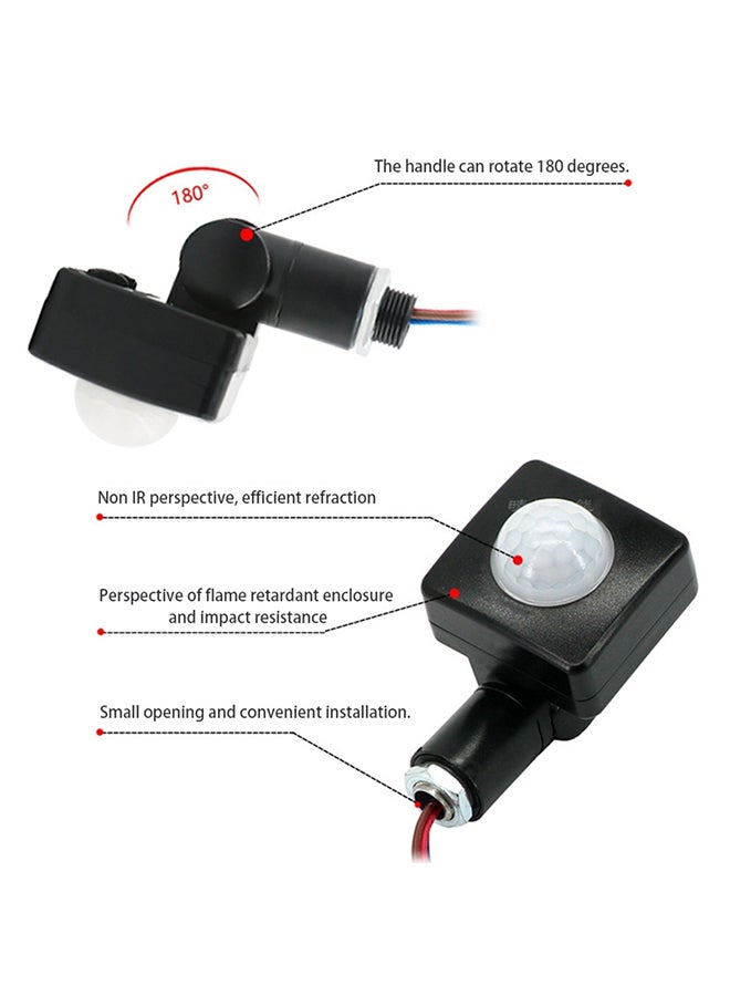 مفتاح مصابيح الإضاءة المركزة الجدارية بجهاز استشعار يعمل بالأشعة فوق البنفسجية أسود 10x10x8Ø³Ù†ØªÙŠÙ…ØªØ± - Image 2