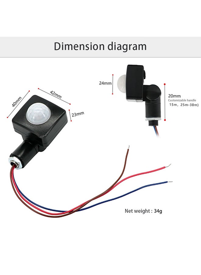 مفتاح مصابيح الإضاءة المركزة الجدارية بجهاز استشعار يعمل بالأشعة فوق البنفسجية أسود 10x10x8Ø³Ù†ØªÙŠÙ…ØªØ± - Image 3