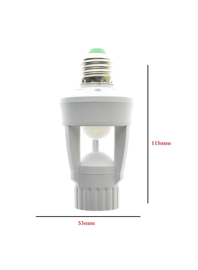 IR Infrared Plug Socket Switch Base LED Bulb Lamp Holder White 12x6x5centimeter  - Image 2