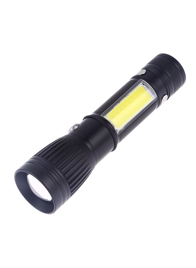 Generic W545 Portable USB Charging LED Electric Torch Flashlight Black 18x9x4cm  - Image 1