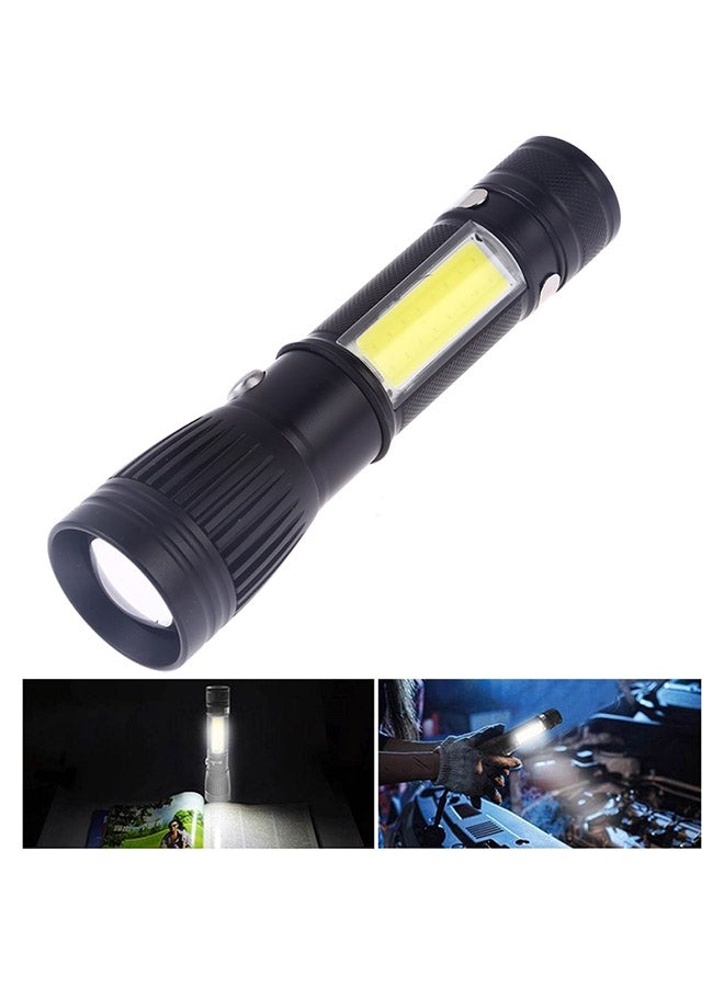 Generic W545 Portable USB Charging LED Electric Torch Flashlight Black 18x9x4cm  - Image 2
