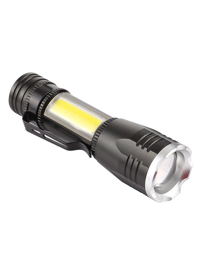 B01 Aluminum Alloy Zoom XPE And COB LED Flashlight With 4-Modes Black 11x4x3cm - Image 1