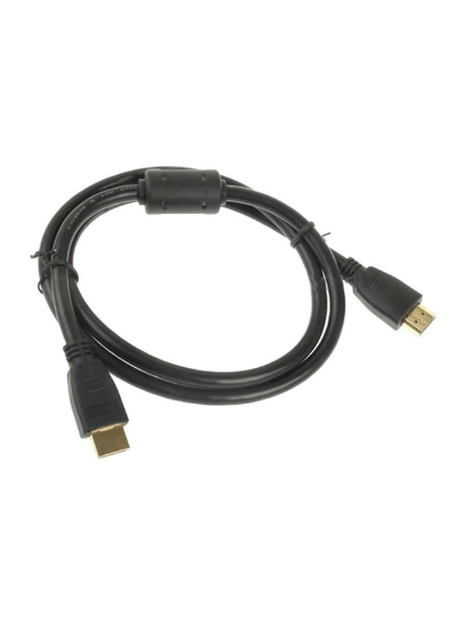 كابل من HDMI ذكر إلى HDMI ذكر أسود/ذهبي - Image 1