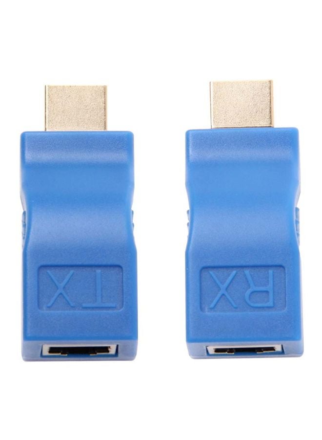 Generic - HDMI to RJ45 Extender Adapter Blue - Image 1