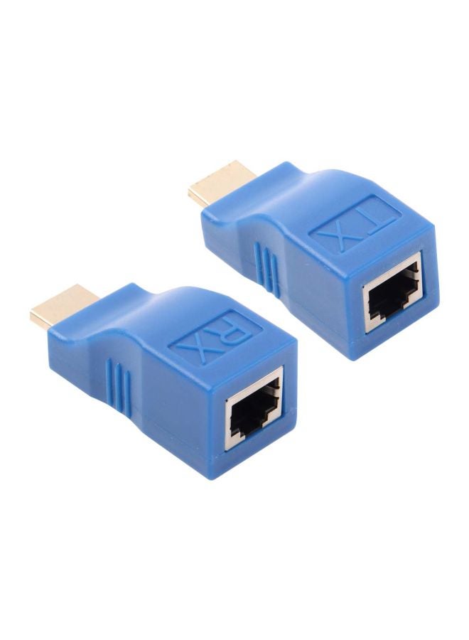 Generic - HDMI to RJ45 Extender Adapter Blue - Image 1