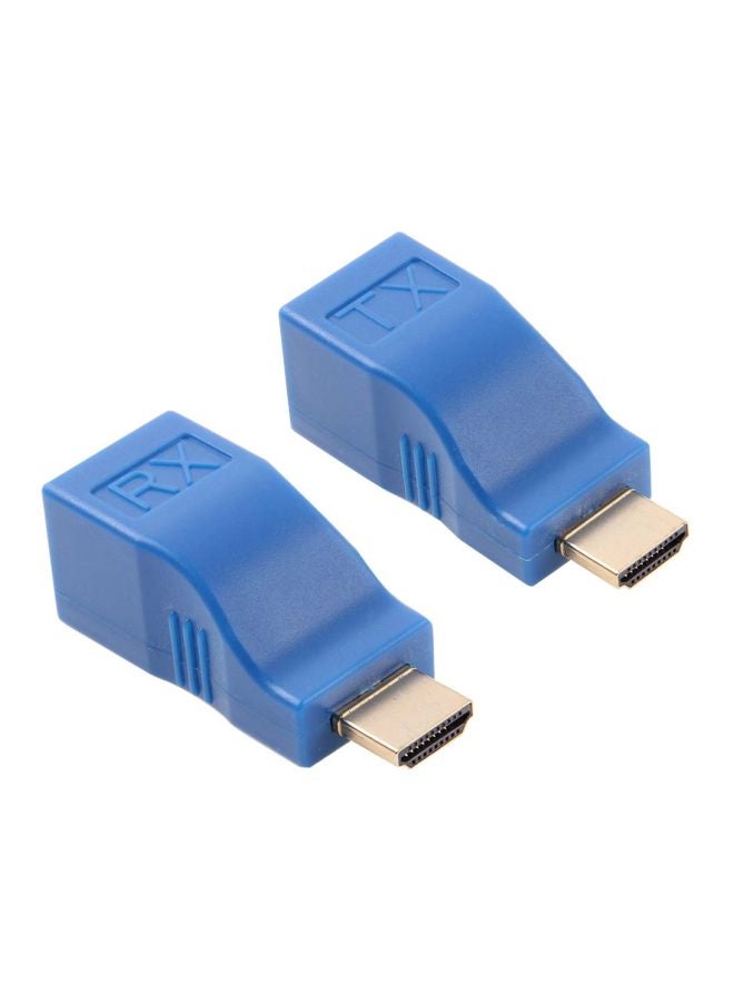 Generic - HDMI to RJ45 Extender Adapter Blue - Image 1
