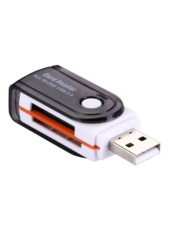 USB All In One Memory Card Reader White/Black/Orange - Image 3