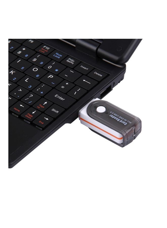 USB All In One Memory Card Reader White/Black/Orange - Image 5