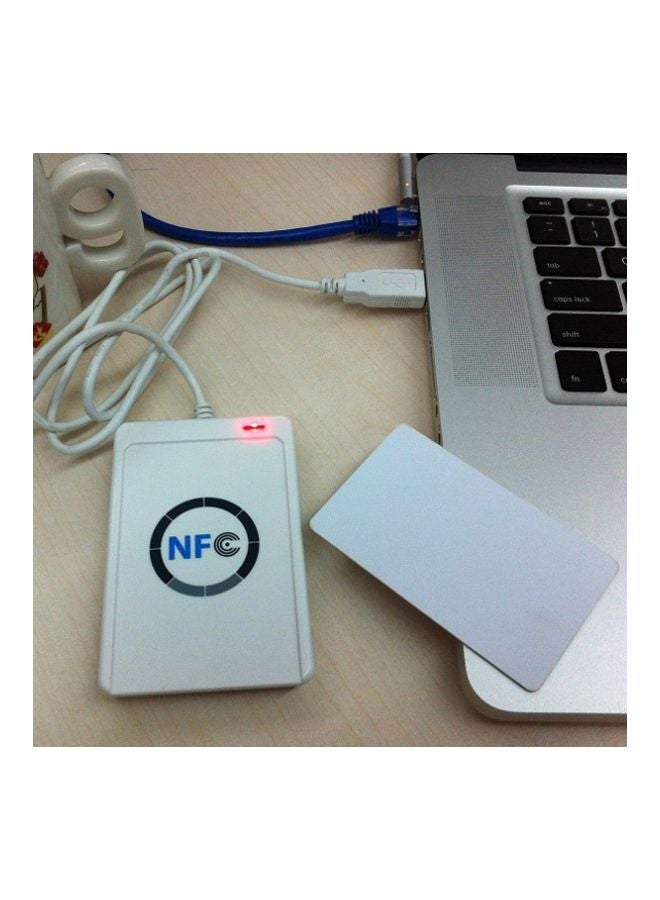 Generic - NFC RFID USB Smart Card Reader White - Image 1