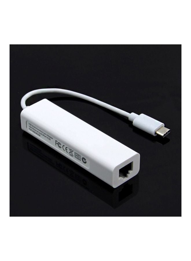 موزع بثلاثة منافذ من USB إلى Type C أبيض - Image 4