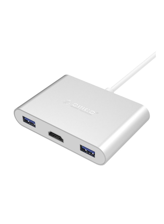 Generic - 5-Port USB Hub Silver - Image 1
