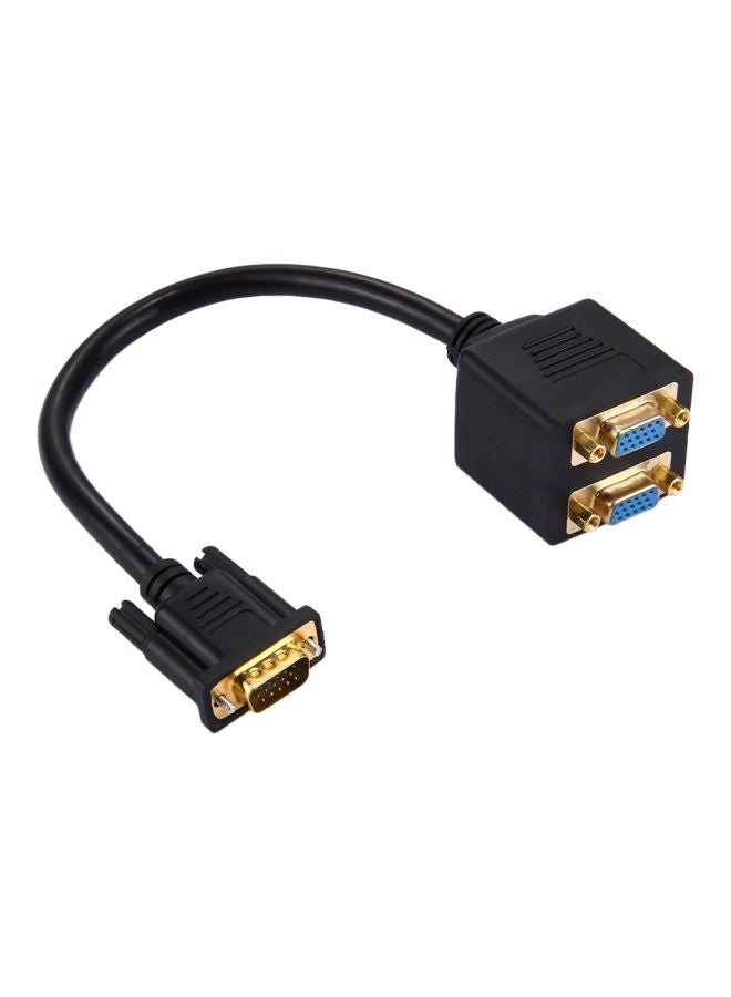 Female To Male VGA Splitter Cable Black - Image 1