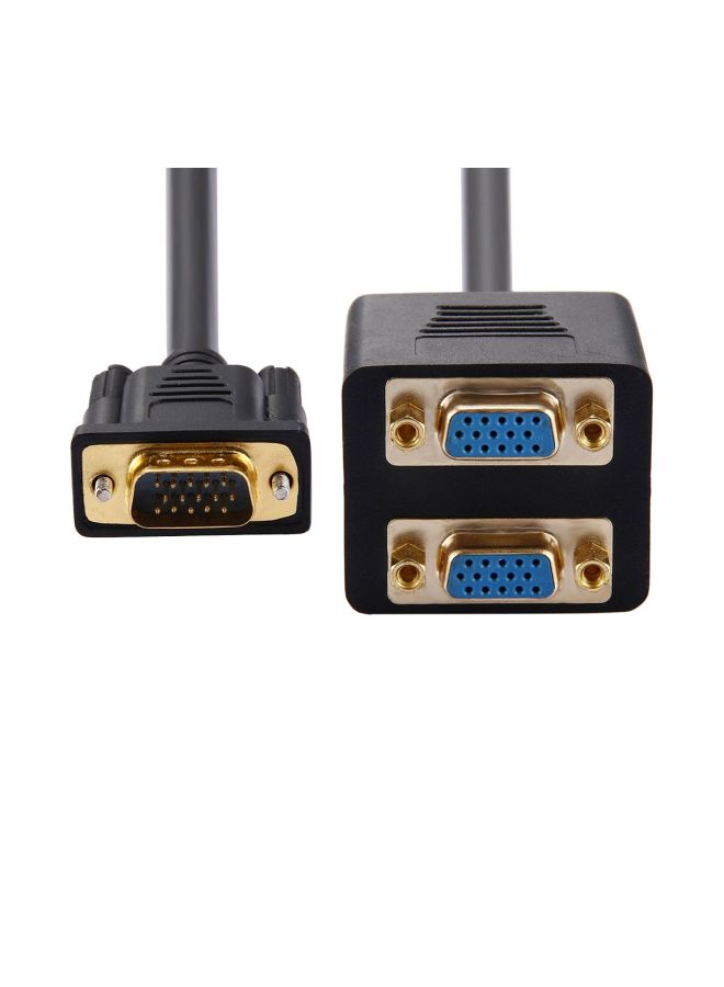 Female To Male VGA Splitter Cable Black - Image 4