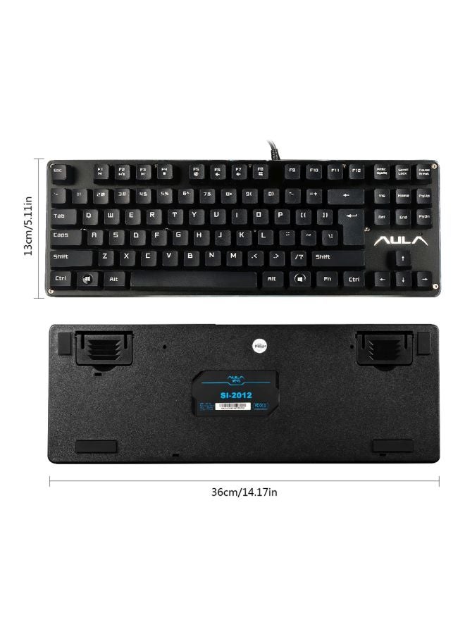 AULA - F2012 USB Mechanical Gaming Keyboard Black - Image 1