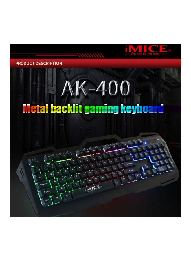 iMice - AK-400 Wired Backlit Gaming Keyboard - Image 1