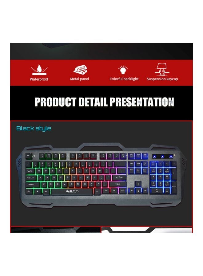 iMice - AK-400 Wired Backlit Gaming Keyboard - Image 1