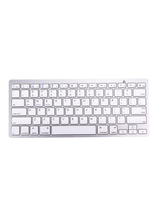 لوحة مفاتيح لاسلكية تحتوي على 78 مفتاحاً بتصميم نحيف للغاية، طراز BK-3001 أبيض - Image 1